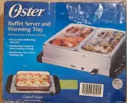 Oster CKSTBSDW02 Two 2-1/2-Quart Buffet Server and Warming Tray! BRAND NEW!