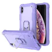 MCC Stylish Shockproof iPhone Xs Max Case Cover Apple Heavy Duty Tough [Purple+Purple]
