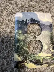 Metal Electrical Plate Electrical Outlet Printed Trees 883C