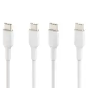 2PK Belkin USB-C to USB-C 1M Cable Data Sync Cord for Samsung S8/S9 LG HTC WHT