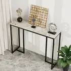 Exclusive Stone Console Table Ultra Long Entryway Table Slim Narrow Sofa Table