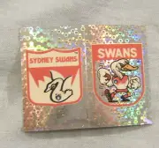 1996 AFL SELECT STICKER #201 & #201A - SYDNEY SWANS EMBLEM & MASCOT