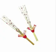 New Mizuhiki Mochi Flower Decoration with Double Sided Tape (50 Pieces), Approx. L 6.3 inches (16 cm), Cookware