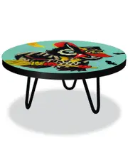 Courtside Market Harvest Collection Wise Owl On Broom Decorative Accent Table/Riser