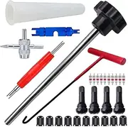 30pc Car Quick Change Tire Valve Tool Kit Valve Stem Tire Valve Stem for TR413 Valve Replacement Installation Tool Kit A