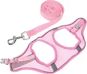 ifundom 1Set Pet Dog Harness and Leash Breathable Reflective Dog Walking Gear for Summer Durable Convenient for Outdoor Activities