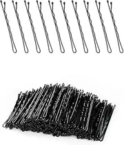 130 Pcs Bobby Pins Black, needle Bobby needle with plastic can, medium-sized wavy black hair clip suitable for all hairstyles, hair clip loose hair accessory (black)