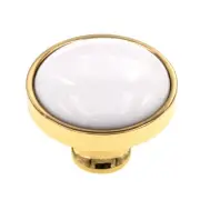 Amerock Advantage Bright Brass, Almond 1-1/4" Round Cabinet Knob Pull BP1422-30A