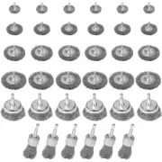 36 Pack Wire Brush for Drill Set,Wheel Brush,Cup Brush, Pen Brush Set for Dri...