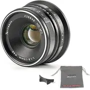 7artisans 25mm F1.8 APS-C Wide -Angle Manual Focus Lens for Sony Emount Cameras Like A7 A7II A7R A7RII A7S A7SII A6500 A6300 A6000 A5100 A5000 EX-3 NEX-3N NEX-3R NEX-F3K NEX-5 NEX-5N (Black)