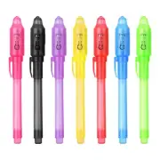 7pcs UV Light Invisible Ink Spy Pen Magic Secret Marker Message Pens Kids Toy