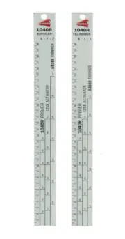 Cromax Paint 1040R Mixing Sticks Metal Rulers 4:1:1/4:1:2 Ratio Primer x2 Sticks