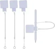 Mini Skater Plastic Elastic Tether Lanyard with Silicone Ring & Pen Loop Holder for Tethering Stylus Pen to Drawing Tablet, White (1)