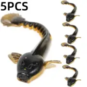 5Pcs/ Set Bionic Bait Soft Bait Flat Tailed Soft Worm 6.5cm/9cm Fishy Soft Fish
