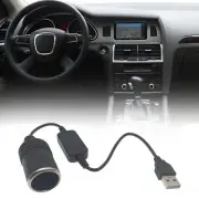 USB A Male To 12V Vehicle Power Socket Female Converter Link.