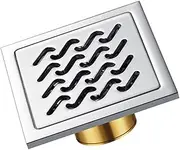 Deep Water Seal Floor Drain Anti-Leak Kitchen Bathroom Use Sturdy Material Random Pattern