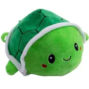 Doll plush toy flip double-sided plush plush cute plush toy (tortoise，15cm)