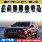 For Jeep Cherokee 2019-2022 Chrome Mesh Honeycomb Front Grille Inserts Frame NEW