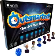 Outsmarted Live Quiz Show Board Game - Family Trivia for Kids, Teens & Adults (2