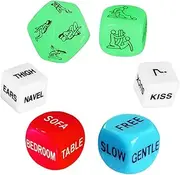 Romantic Naughty Dice Set for Adults Couple Funny Dice Couples Game for Anniversary Valentines Day Wedding Gift,Couple Game Choices