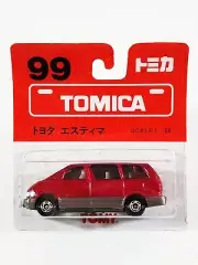TOMY Tomica Toyota Estima / # 99 / Red / Very Rare & Scarce Blister Card