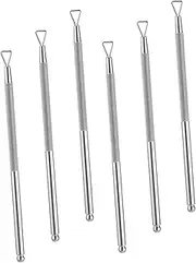 BIUDECO 6pc Nail Tools Set Cuticle Pusher Scraper Gel Polish Remover Stainless Steel Nail Care Tool for Manicure and Pedicure