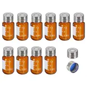 200 Pack 10ml Borosilicate Glass Screw Top Headspace Vial, Amber