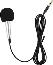 Abaodam Mini Mobile Microphone with Jack High Fidelity Condenser Mic for Karaoke Live Streaming Portable Tiny Phone Accessory for Audio Recording Dual Channel Design
