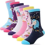 [ANTSANG] Kids Wool Hiking Socks Winter Warm Thick Thermal Crew Boot Heavy Cozy Gift Snowboarding Socks 6 Pairs