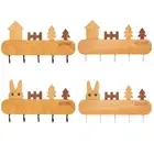 Non-toxic Key Storage Holder Solid Wood Coat Rack Key Hook Rack Towels
