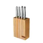 Furi Pro Wood 5 Piece Stainless Steel Knife Block Set