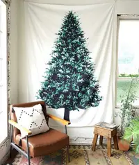在飛比找松果購物優惠-IG夯款 聖誕樹掛布(松樹掛毯) 75X150cm聖誕節/掛