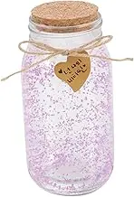 Cabilock Wishing Bottle Glass Jar with Cork Stopper Luminous DIY Drift Bottle for Unique Decorations for Day Night Use for Bedroom Atmosphere Safe and Easy to Carry