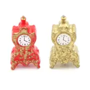 Dollhouse Miniature Toy 1:12 Living Room Porcelain Clock H 2.7cm S HwJ&V6