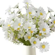 Artificial Flowers 8 Bundles 20” White Artificial Daisy Flowers UV Resistant