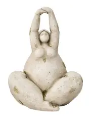 [Willow & Silk] Yoga Pose Garden Statue in Stone/Green