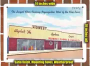 METAL SIGN - Nebraska Postcard - Midwest Carpet & Linoleum Co., the Largest Flo