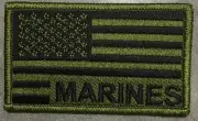 Marines American Flag patch subdued