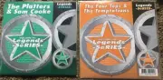 2 CDG LEGENDS KARAOKE DISCS FOUR TOPS,PLATTERS, 1970'S R&B SOUL SET cd lot cds