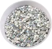 2.5mm Laser Silver Square Sequins Flat Loose Sequins PVC Glitter Paillettes for DIY Crafting Nail Art Decoration, 20g/0.7oz
