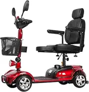 Powered Mobility Scooter, 4 Wheel Mobility Scooter Electric Power Mobile Wheelchair, 350W Collapsible Travel Scooter 15kg/330 lbs Max Weight for Seniors Adults