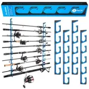 PLUSINNO 2PACK H5 Horizontal Fishing Rod/Pole Holders for Garage Wall or Ceil...