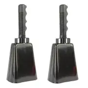 2 Pack Cow Bells Noise Makers Sporting Events Football Games Black V3X48087