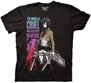 Attack on Titan The World is Merciless Adult T-Shirt Size S
