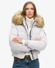 Everest Hooded Bomber Jacket | Moonlight Grey