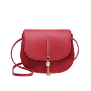 2 Pcs Fashion Tassel Women Crossbody Bag PU Leather Small Flap Messenger Bag for Ladies Sling Bag Mobile Phone Wallet Handbags