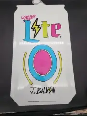 NOS Miller Lite J Balvin Can Shape Metal Tin Tacker Sign New 2022 Milwaukee Man