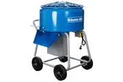 BAUMR-AG 100L Forced Action Pan Mixer, 1100W Electric Motor, Lightweight 58kg Design, for Mortar Screed Resin Cement, 8 Inch Solid Rubber Wheels