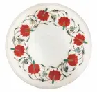 12" white Marble side table top semi precious stone handmade inlay work decor