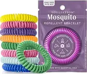 Mosquito Repellent Bracelets, 25 Pack - DEET-Free, Individually Wrapped Bands